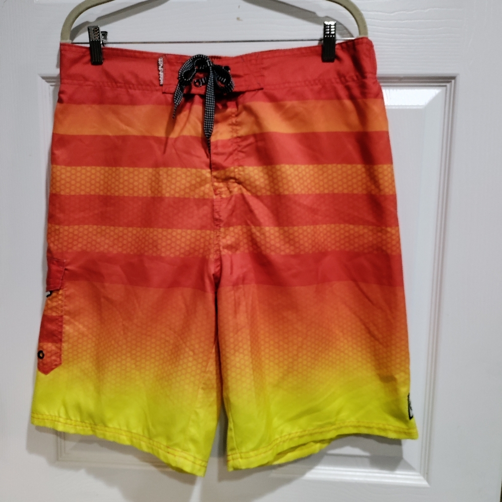 Ocean Current men's orange yellow swim trunks size XL